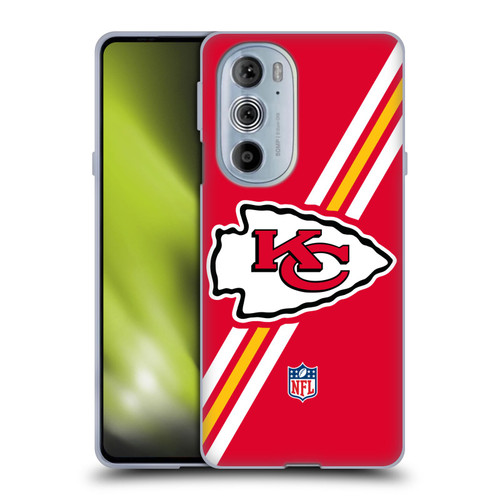 NFL Kansas City Chiefs Logo Stripes Soft Gel Case for Motorola Edge X30