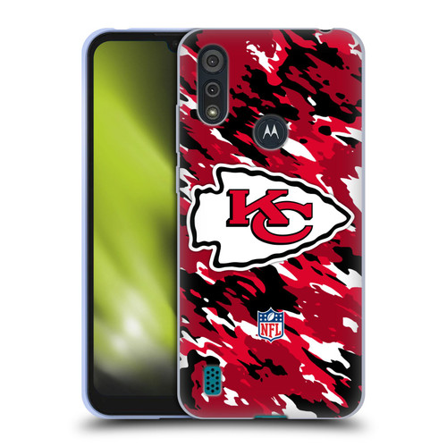 NFL Kansas City Chiefs Logo Camou Soft Gel Case for Motorola Moto E6s (2020)
