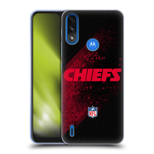 NFL Kansas City Chiefs Logo Blur Soft Gel Case for Motorola Moto E7 Power / Moto E7i Power