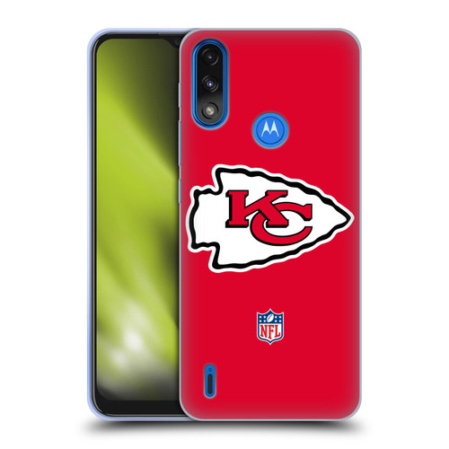 NFL Kansas City Chiefs Logo Plain Soft Gel Case for Motorola Moto E7 Power / Moto E7i Power