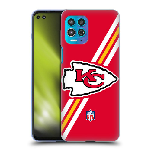 NFL Kansas City Chiefs Logo Stripes Soft Gel Case for Motorola Moto G100