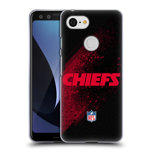 NFL Kansas City Chiefs Logo Blur Soft Gel Case for Google Pixel 3