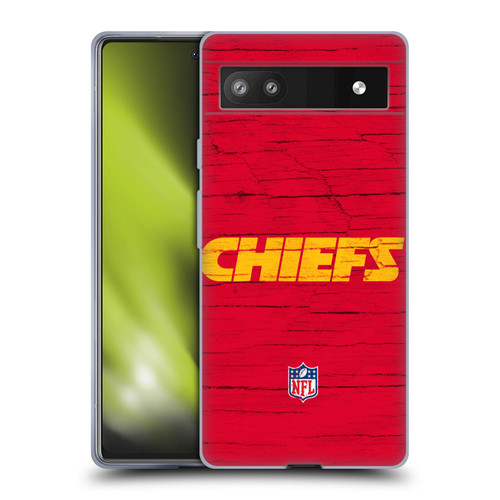 NFL Kansas City Chiefs Logo Distressed Look Soft Gel Case for Google Pixel 6a