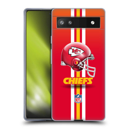 NFL Kansas City Chiefs Logo Helmet Soft Gel Case for Google Pixel 6a