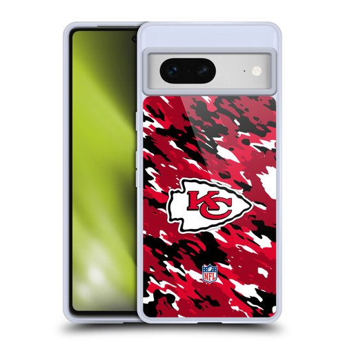NFL Kansas City Chiefs Logo Camou Soft Gel Case for Google Pixel 7