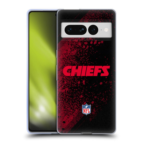 NFL Kansas City Chiefs Logo Blur Soft Gel Case for Google Pixel 7 Pro
