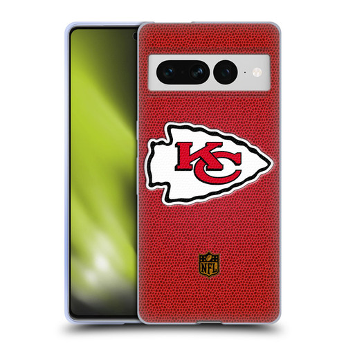 NFL Kansas City Chiefs Logo Football Soft Gel Case for Google Pixel 7 Pro