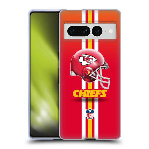 NFL Kansas City Chiefs Logo Helmet Soft Gel Case for Google Pixel 7 Pro