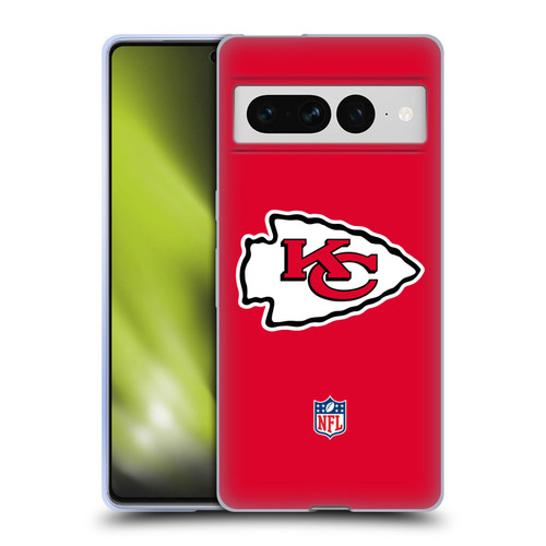 NFL Kansas City Chiefs Logo Plain Soft Gel Case for Google Pixel 7 Pro