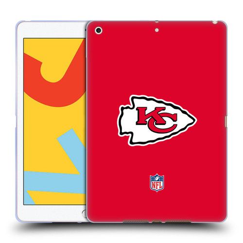 NFL Kansas City Chiefs Logo Plain Soft Gel Case for Apple iPad 10.2 2019/2020/2021