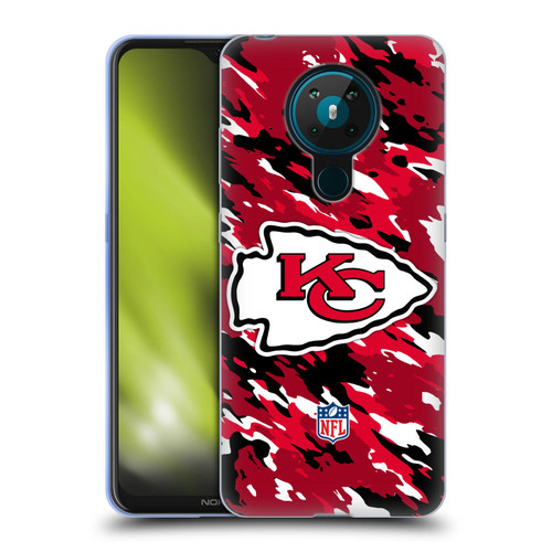 NFL Kansas City Chiefs Logo Camou Soft Gel Case for Nokia 5.3