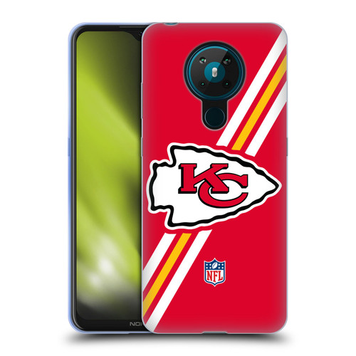 NFL Kansas City Chiefs Logo Stripes Soft Gel Case for Nokia 5.3
