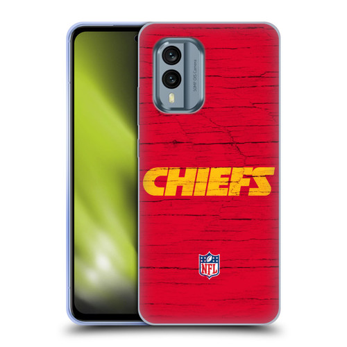 NFL Kansas City Chiefs Logo Distressed Look Soft Gel Case for Nokia X30