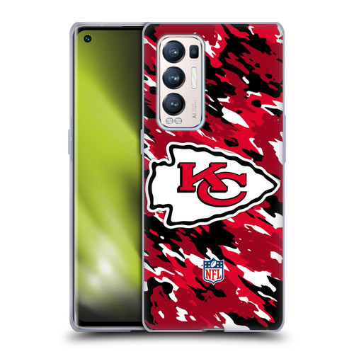 NFL Kansas City Chiefs Logo Camou Soft Gel Case for OPPO Find X3 Neo / Reno5 Pro+ 5G