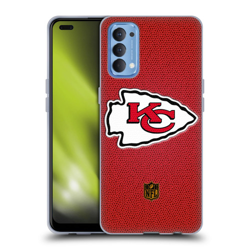 NFL Kansas City Chiefs Logo Football Soft Gel Case for OPPO Reno 4 5G