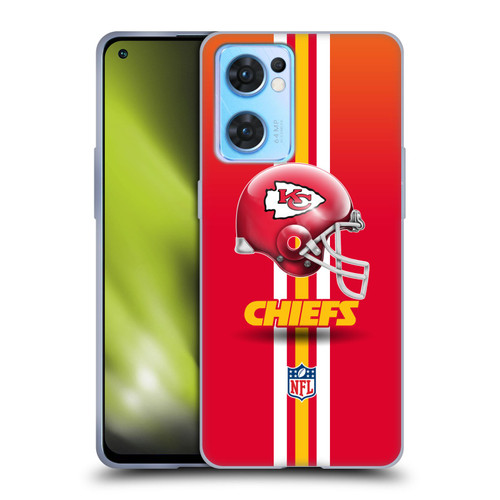 NFL Kansas City Chiefs Logo Helmet Soft Gel Case for OPPO Reno7 5G / Find X5 Lite