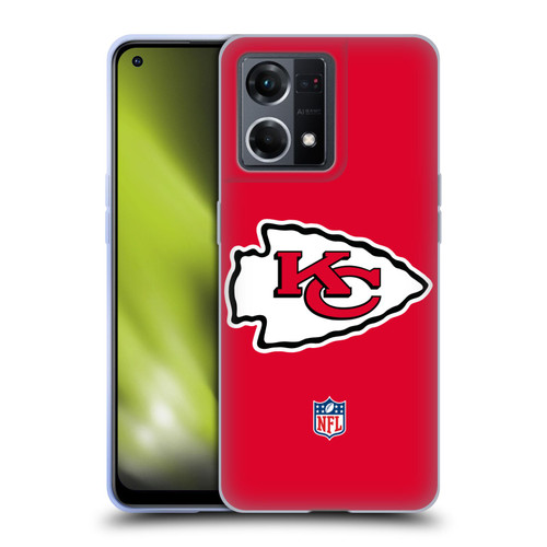 NFL Kansas City Chiefs Logo Plain Soft Gel Case for OPPO Reno8 4G