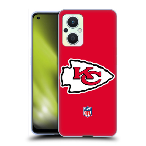 NFL Kansas City Chiefs Logo Plain Soft Gel Case for OPPO Reno8 Lite