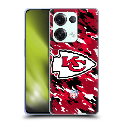 NFL Kansas City Chiefs Logo Camou Soft Gel Case for OPPO Reno8 Pro