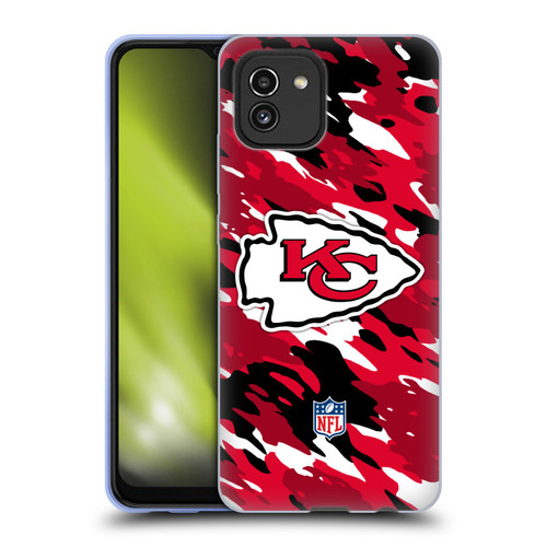 NFL Kansas City Chiefs Logo Camou Soft Gel Case for Samsung Galaxy A03 (2021)