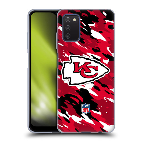NFL Kansas City Chiefs Logo Camou Soft Gel Case for Samsung Galaxy A03s (2021)