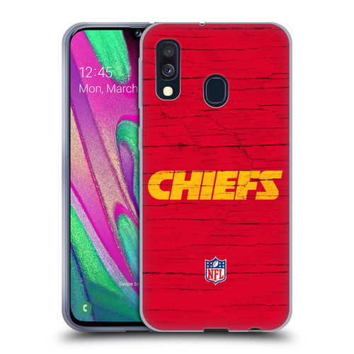 NFL Kansas City Chiefs Logo Distressed Look Soft Gel Case for Samsung Galaxy A40 (2019)