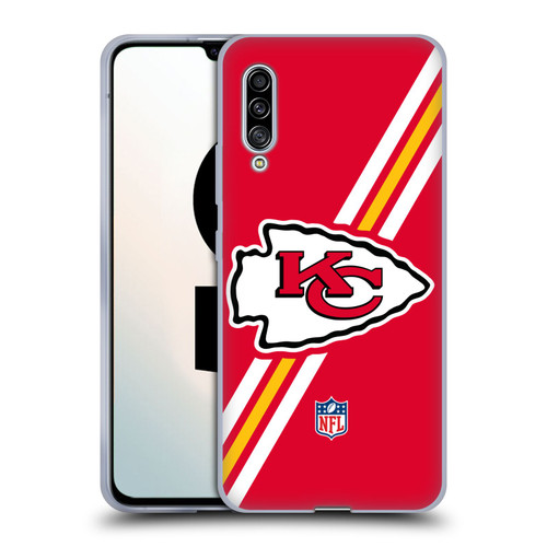 NFL Kansas City Chiefs Logo Stripes Soft Gel Case for Samsung Galaxy A90 5G (2019)