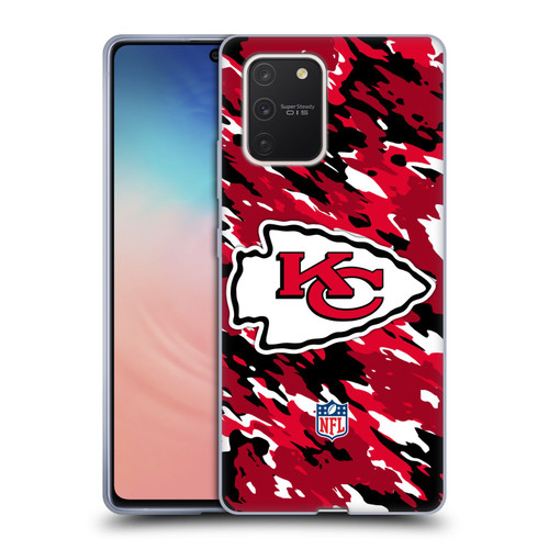 NFL Kansas City Chiefs Logo Camou Soft Gel Case for Samsung Galaxy S10 Lite