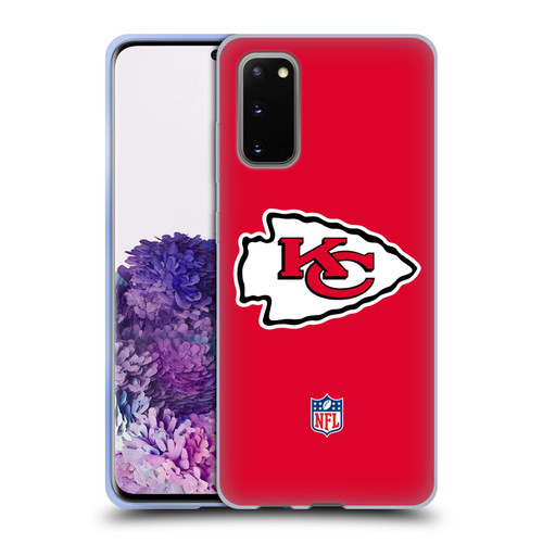 NFL Kansas City Chiefs Logo Plain Soft Gel Case for Samsung Galaxy S20 / S20 5G