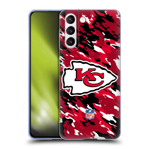 NFL Kansas City Chiefs Logo Camou Soft Gel Case for Samsung Galaxy S21 5G