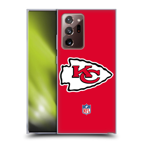 NFL Kansas City Chiefs Logo Plain Soft Gel Case for Samsung Galaxy Note20 Ultra / 5G