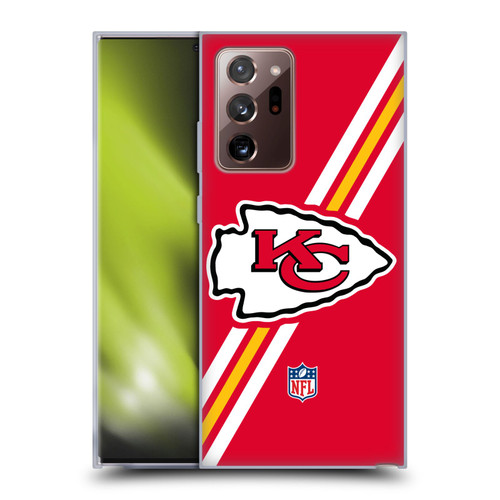 NFL Kansas City Chiefs Logo Stripes Soft Gel Case for Samsung Galaxy Note20 Ultra / 5G
