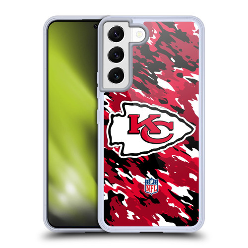 NFL Kansas City Chiefs Logo Camou Soft Gel Case for Samsung Galaxy S22 5G