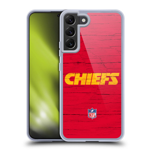 NFL Kansas City Chiefs Logo Distressed Look Soft Gel Case for Samsung Galaxy S22+ 5G