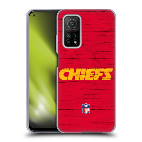 NFL Kansas City Chiefs Logo Distressed Look Soft Gel Case for Xiaomi Mi 10T 5G