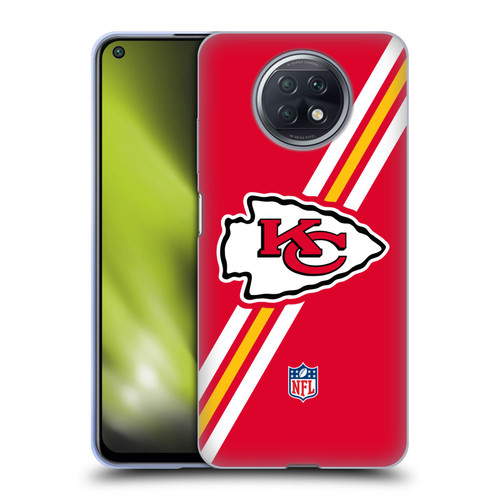 NFL Kansas City Chiefs Logo Stripes Soft Gel Case for Xiaomi Redmi Note 9T 5G