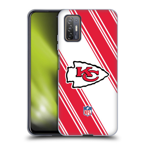 NFL Kansas City Chiefs Artwork Stripes Soft Gel Case for HTC Desire 21 Pro 5G