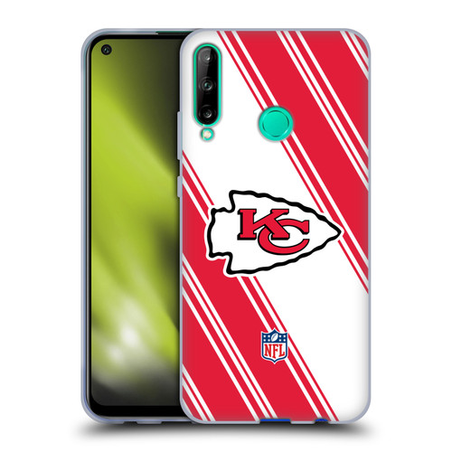 NFL Kansas City Chiefs Artwork Stripes Soft Gel Case for Huawei P40 lite E