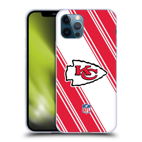 NFL Kansas City Chiefs Artwork Stripes Soft Gel Case for Apple iPhone 12 / iPhone 12 Pro