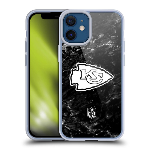 NFL Kansas City Chiefs Artwork Marble Soft Gel Case for Apple iPhone 12 Mini