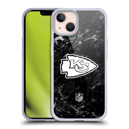 NFL Kansas City Chiefs Artwork Marble Soft Gel Case for Apple iPhone 13