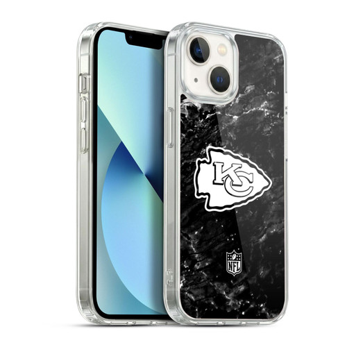 NFL Kansas City Chiefs Artwork Marble Soft Gel Case for Apple iPhone 13