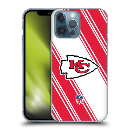 NFL Kansas City Chiefs Artwork Stripes Soft Gel Case for Apple iPhone 13 Pro Max