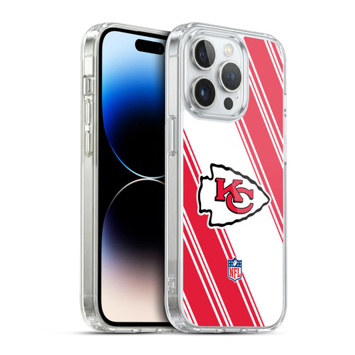 NFL Kansas City Chiefs Artwork Stripes Soft Gel Case for Apple iPhone 13 Pro