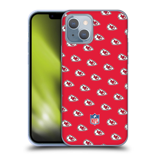 NFL Kansas City Chiefs Artwork Patterns Soft Gel Case for Apple iPhone 14