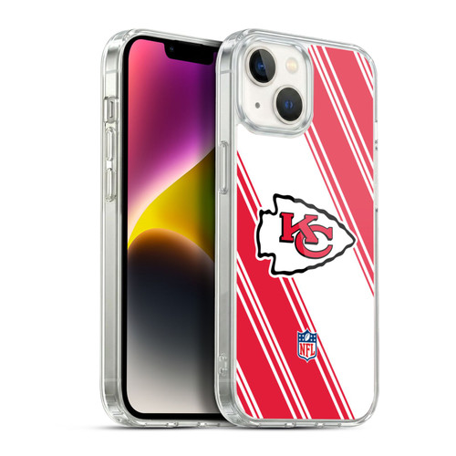 NFL Kansas City Chiefs Artwork Stripes Soft Gel Case for Apple iPhone 14