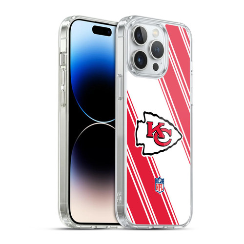 NFL Kansas City Chiefs Artwork Stripes Soft Gel Case for Apple iPhone 14 Pro Max