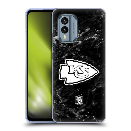 NFL Kansas City Chiefs Artwork Marble Soft Gel Case for Nokia X30