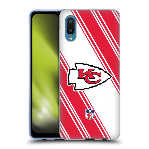 NFL Kansas City Chiefs Artwork Stripes Soft Gel Case for Samsung Galaxy A02/M02 (2021)