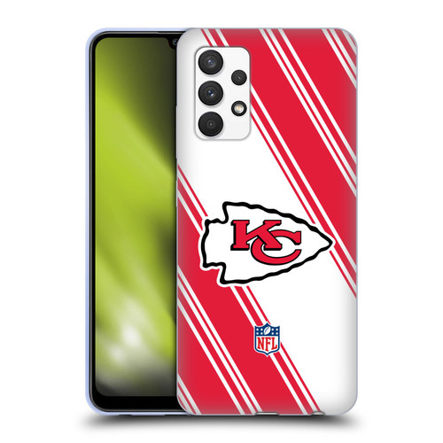 NFL Kansas City Chiefs Artwork Stripes Soft Gel Case for Samsung Galaxy A32 (2021)
